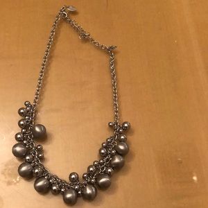 Lia Sophia adjustable silver tone necklace